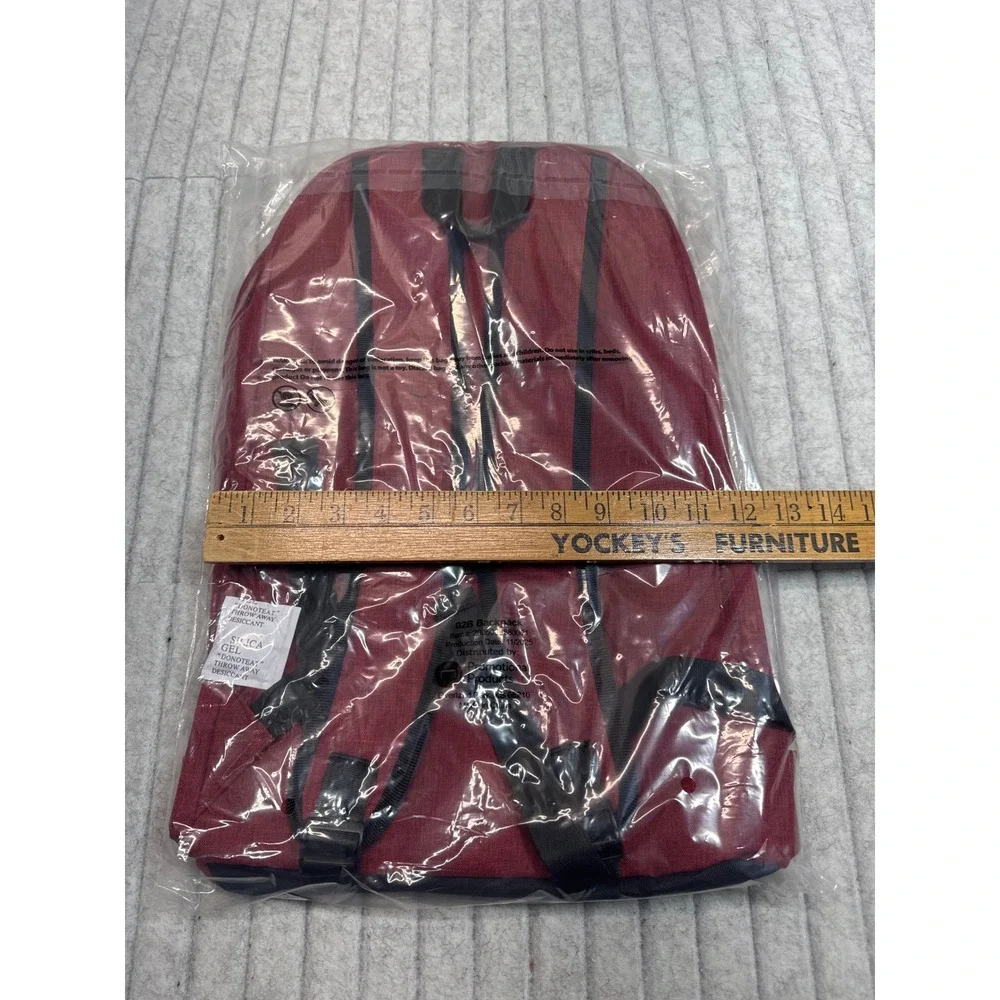 Snap-on Tools Red Heathered Canvas Backpack Adjustable Straps Logo Patch NEW